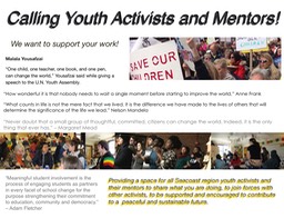 Calling Youth Activists